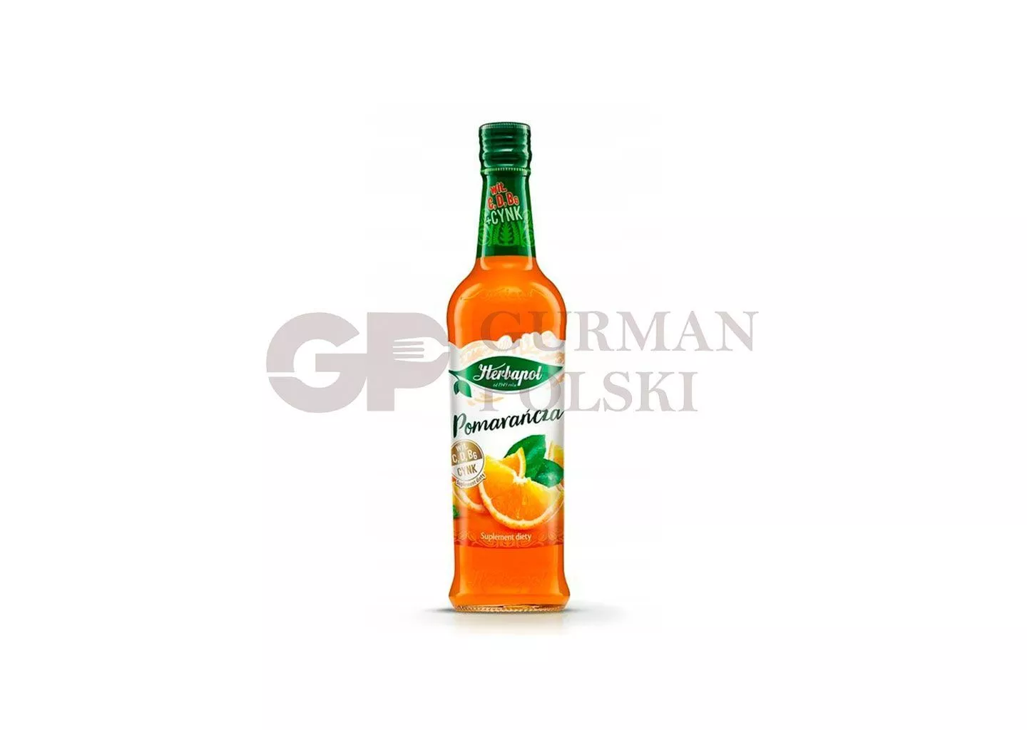 Jarabe OWOCOWA SPIZARNIA sabor de naranja 680g HERBAPOL