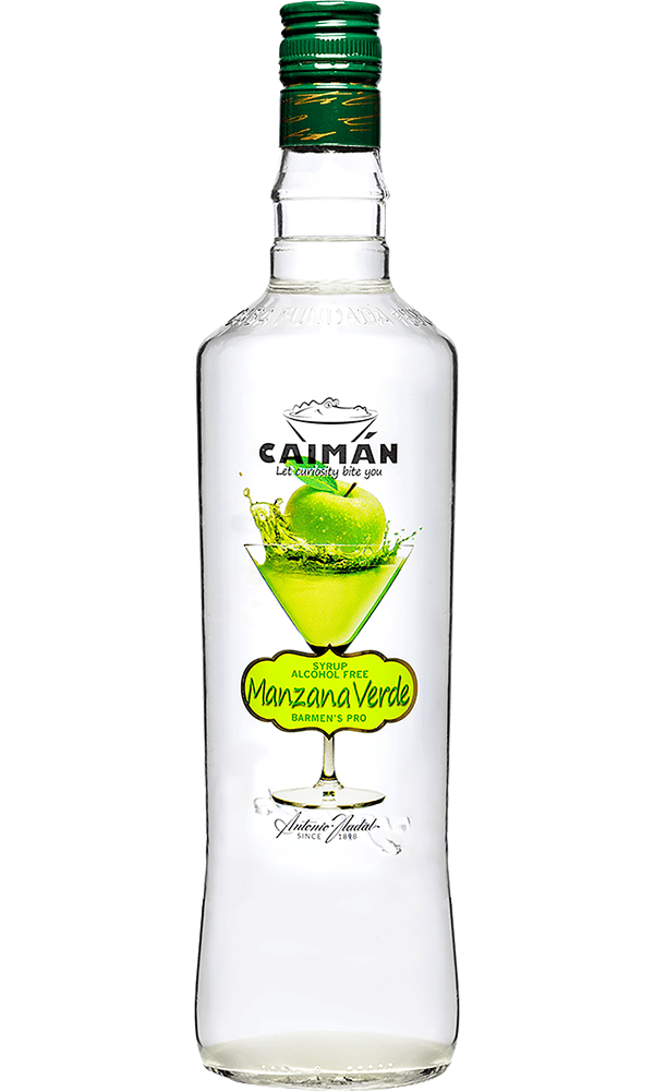Jarabe Tropical Caimán Manzana Verde sin Alcohol 1l.