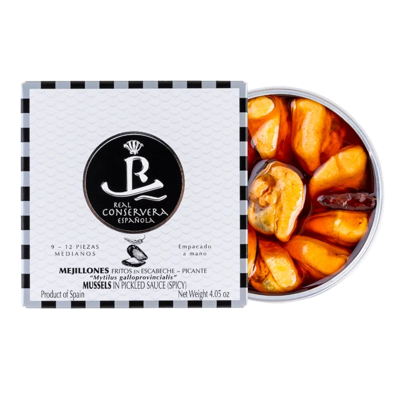 Mejillones Fritos en Escabeche Picante Real Conservera Española