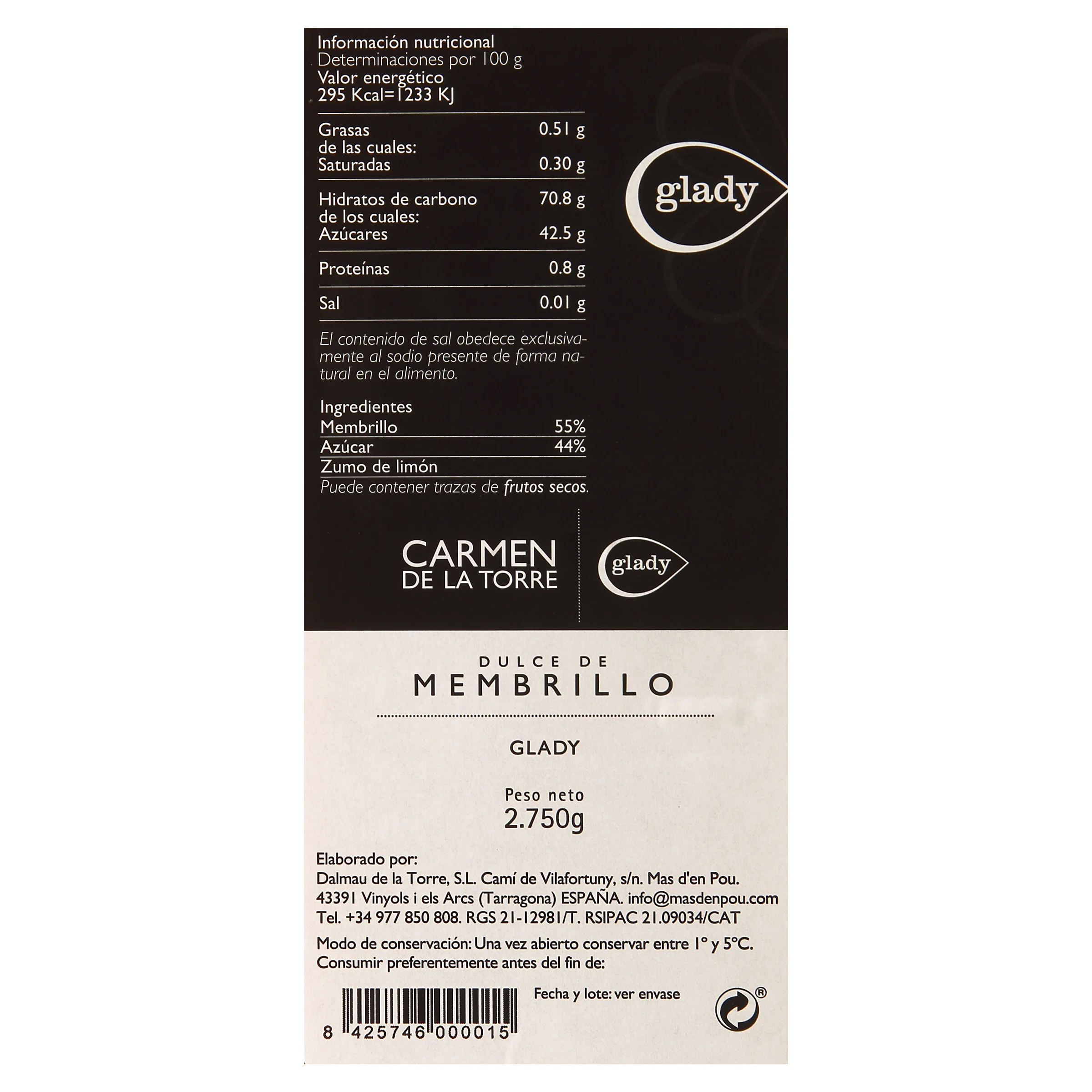 Membrillo natural Glady