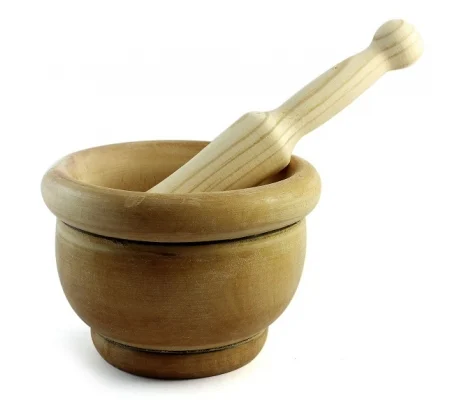 MORTERO MADERA CON MANO FACKELMAN 14 CM.