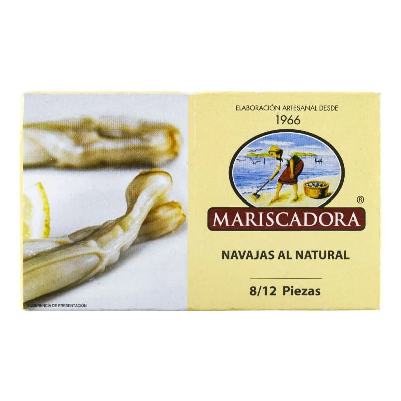 Navajas al natural Mariscadora 8-12 piezas lata 110 g