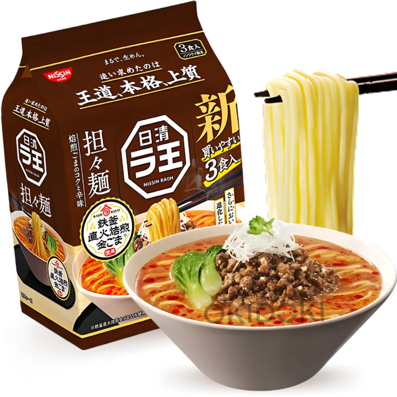 Nissin Raoh Japanese Ramen TanTan Flavor (Creamy Sesame and Spice Broth) 3pks 285g