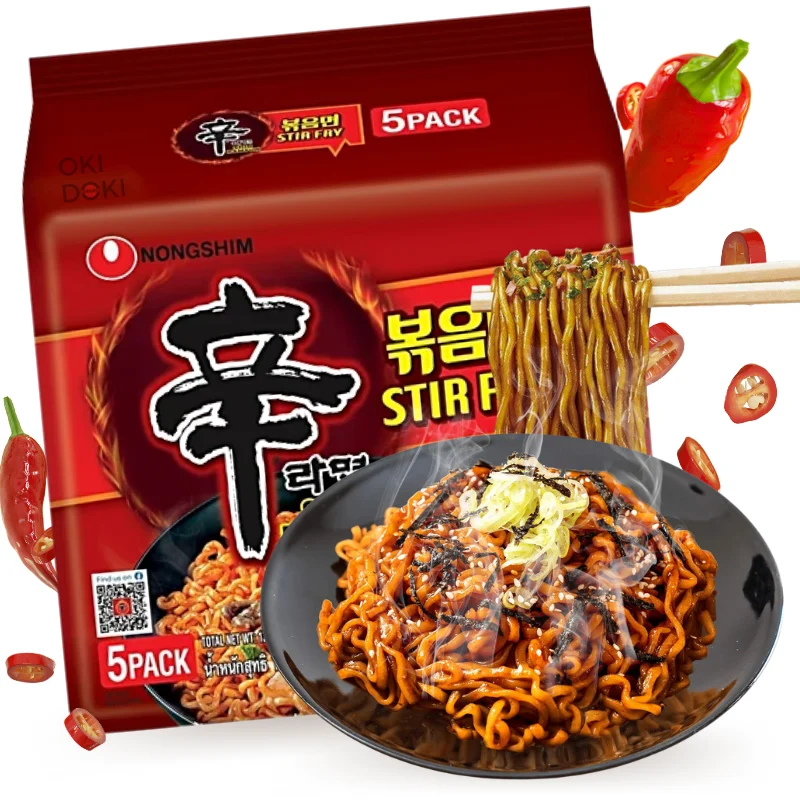 Nongshim Shin Ramyun Wok Stir-Fried Noodles (Halal) (131g x 5pk) 655g