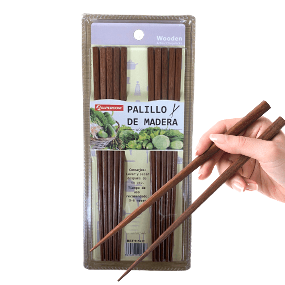 Palillos Chinos de Madera 10par.