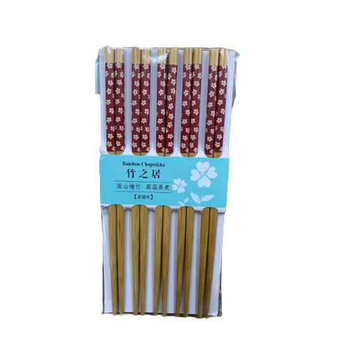Palillos Chinos Estampado De Flores 10Par.