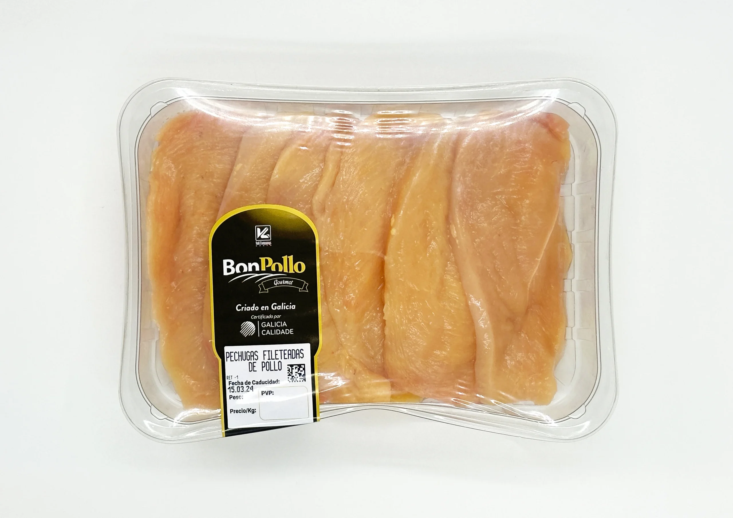 Pechuga de pollo fileteada Bon Pollo 550g aproximadamente