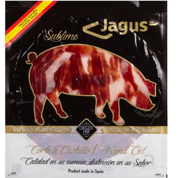 PLATO PALETA BELLOTA IBERICA 50% RAZA IBERICA "JAGUS" LONCHEADO