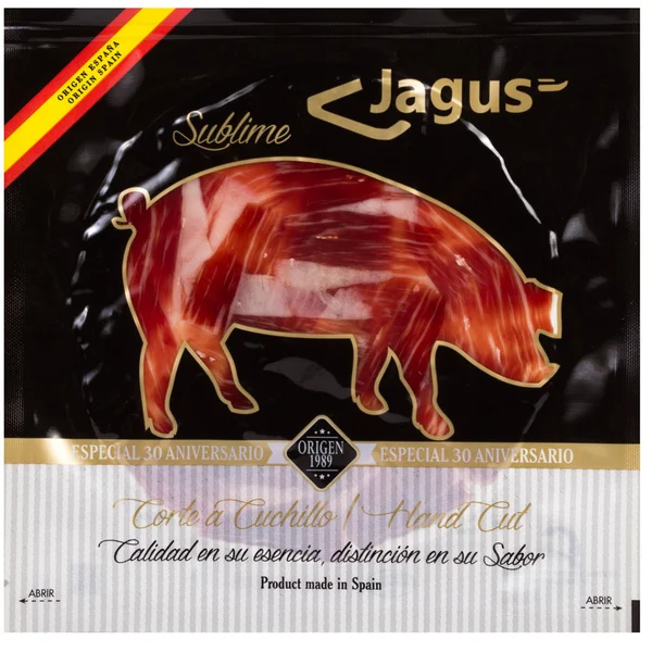 Plato paleta de bellota 100% ibérica loncheada Sublime Jagus