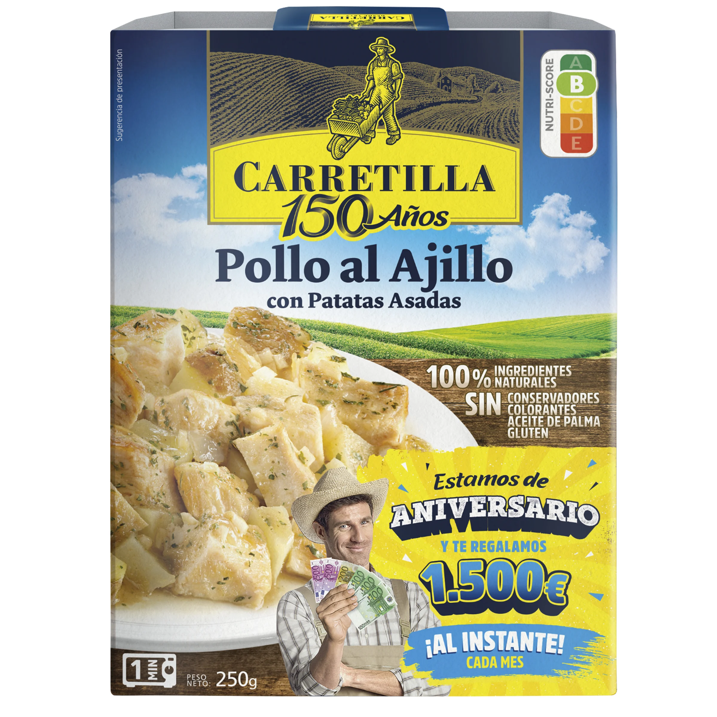 Pollo al ajillo con patatas Carretilla 250g