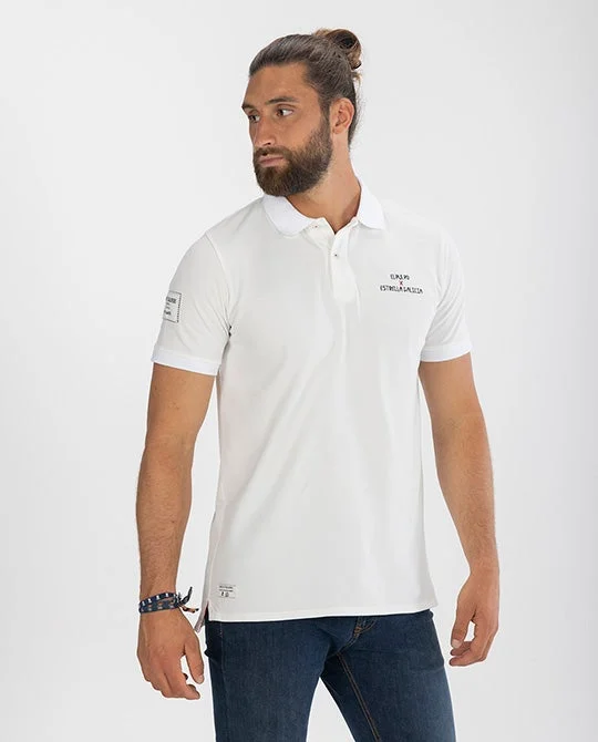 Polo elPulpo & Estrella Galicia Kraft Beer Blanco - Talla S