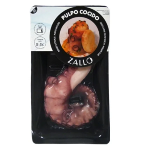Pulpo cocido zallo 1 pata 150 gramos.