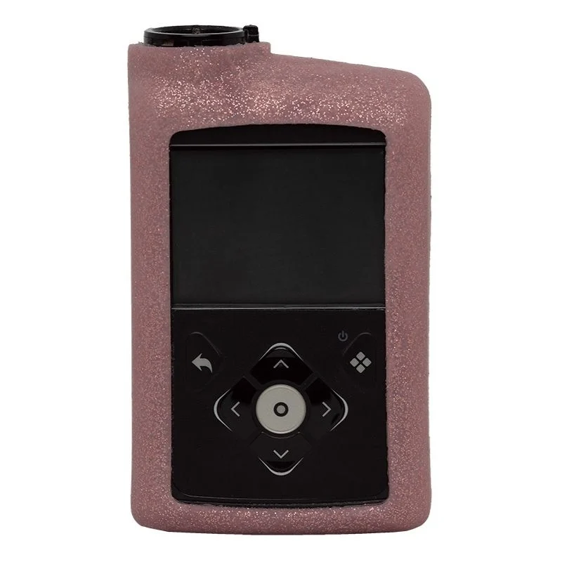 Pumpskynz - Funda Rosa Gold Glitter (Medtronic 640G/670G/780G)
