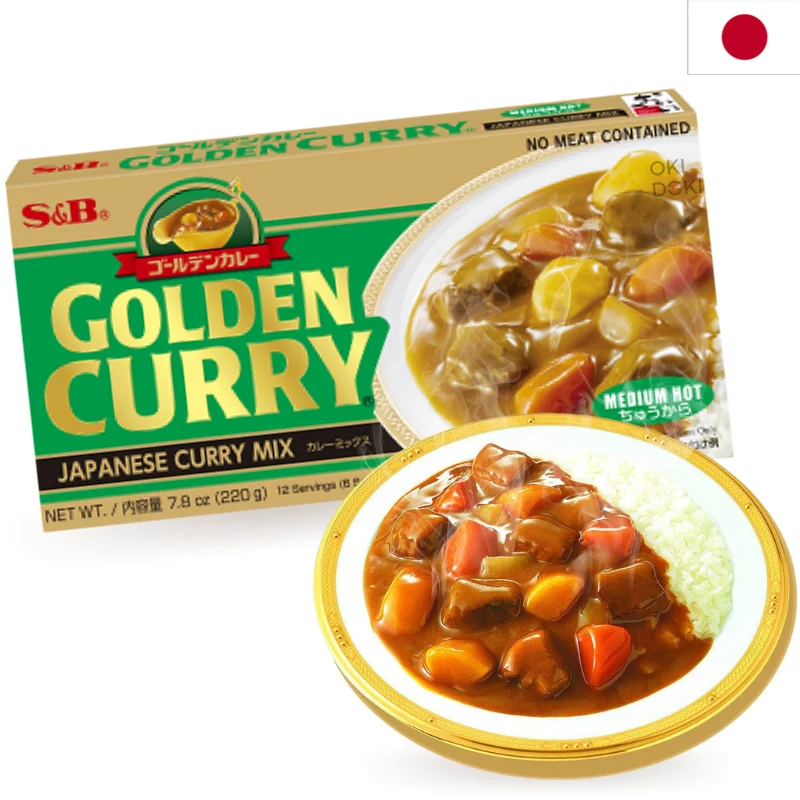 S&B Japanese Golden Curry Medium Hot Mild 220g