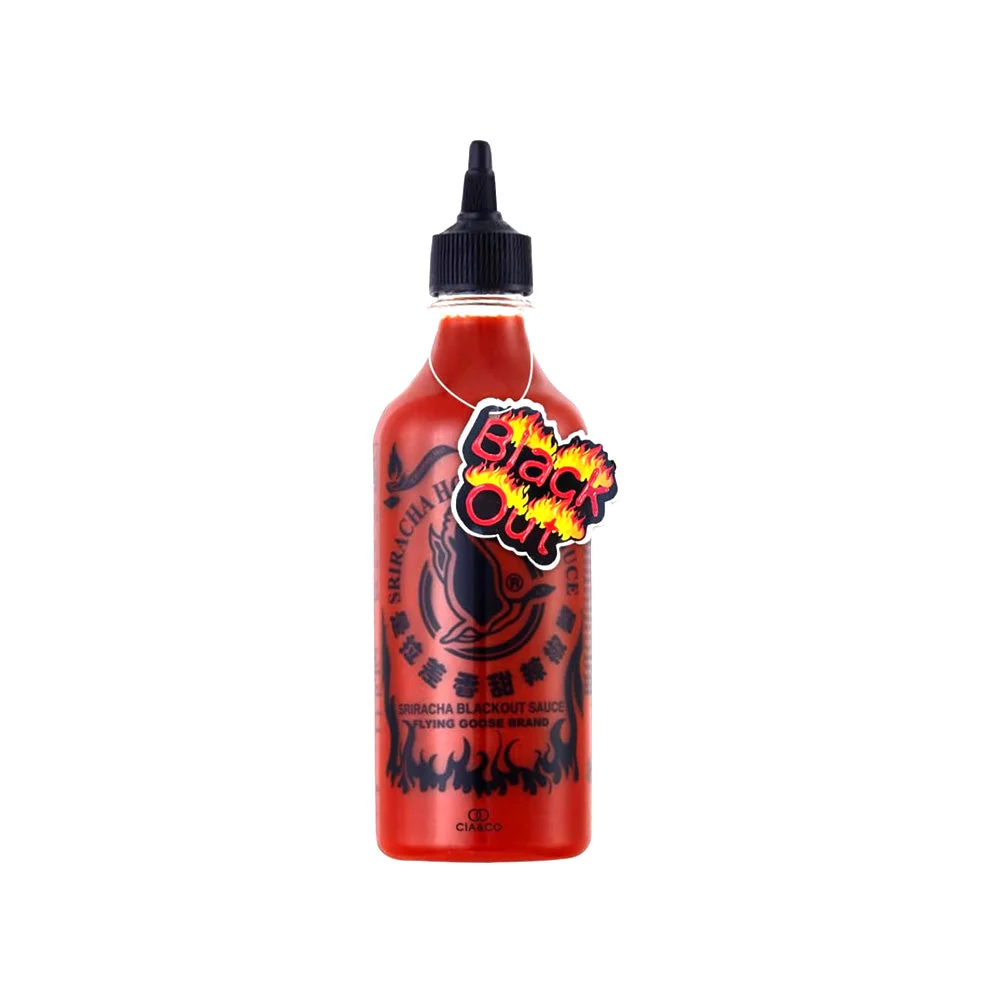 Salsa Sriracha Muy Picante Black Out 455ml Gluten Free Vegan