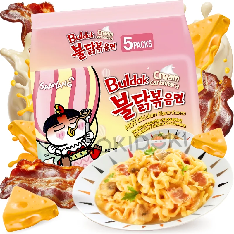 Samyang Buldak Hot Chicken Ramen Cream Carbonara (Halal) 140g x 5pks