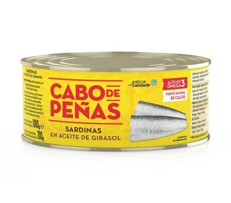 SARDINAS ACEITE VEGETAL EL MARINAL 700 GR.20/30 UN.