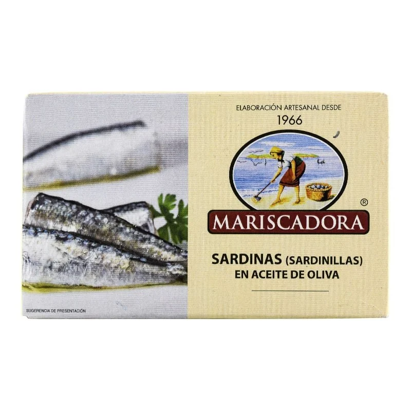 Sardinillas en aceite de oliva Mariscadora lata 115 g