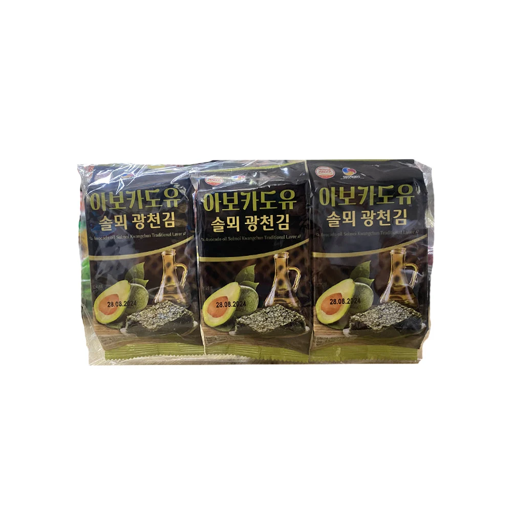Snack de Alga Nori Coreano con Aceite de Aguacate 4g x 3