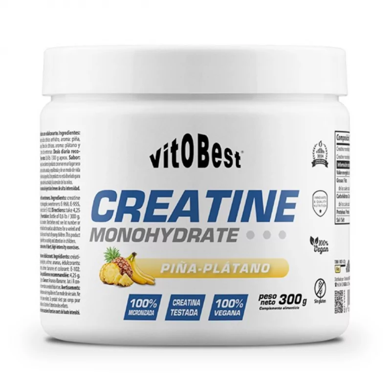 Vitobest Ver todos los productos VitoBest Creatine Monohydrate - Creatina Monohidrato Piña-Platano 300g