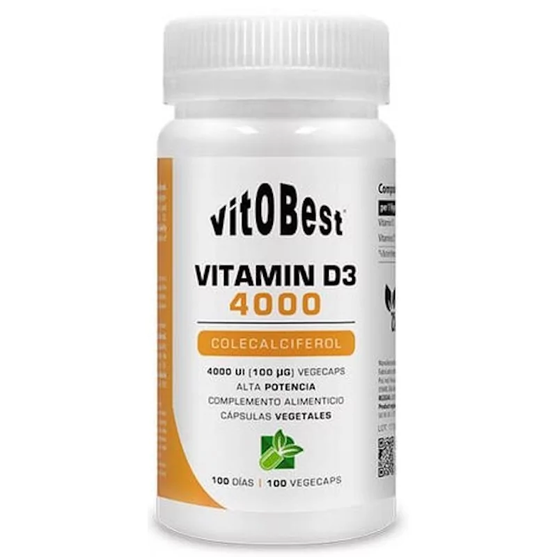 Vitobest Ver todos los productos VitoBest Vitamina D3 4000 UI 100 cáp