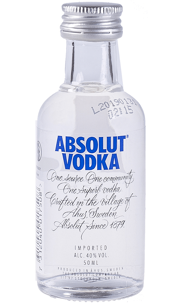 Vodka Absolut Azul Miniatura 5 cl
