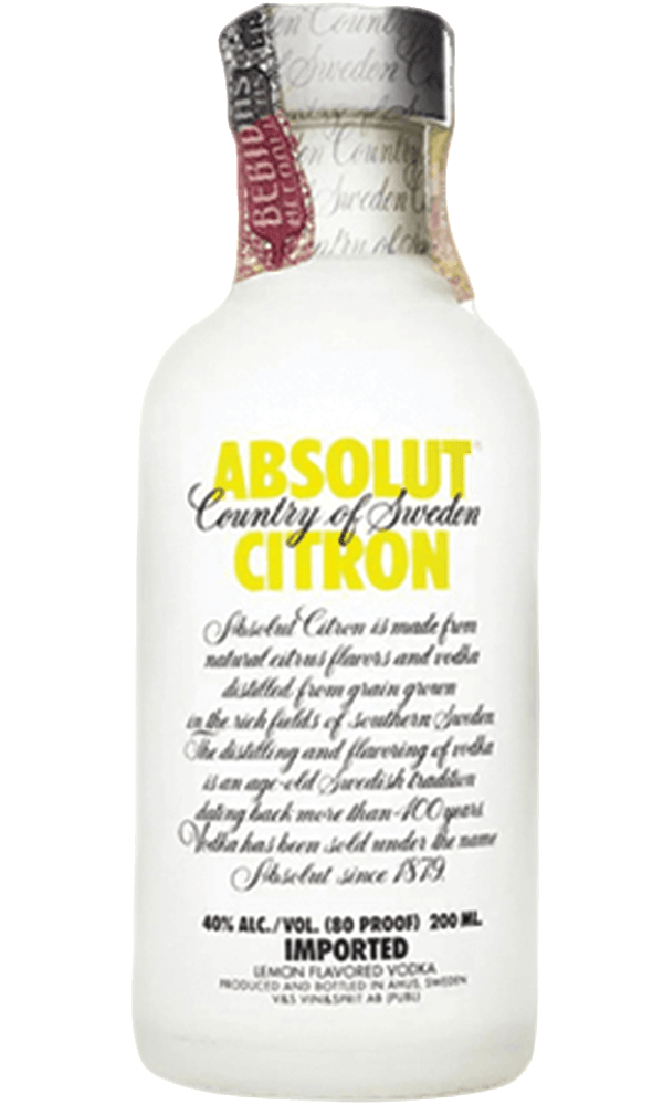 Vodka Absolut Citron Miniaturas 6 cl. Pack 12