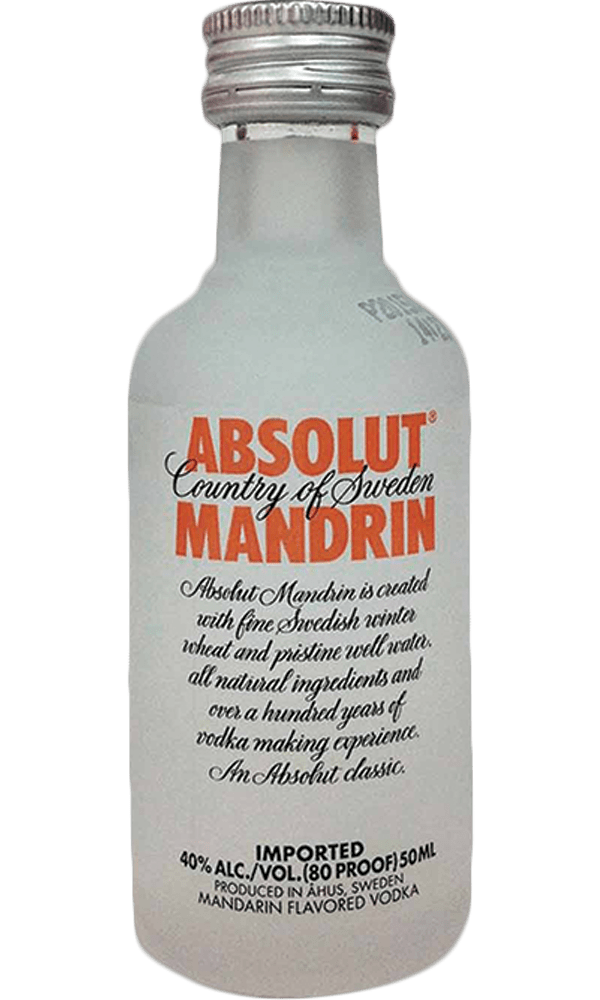 Vodka Absolut Mandarina Miniaturas Pack 12 Unidades 6cl