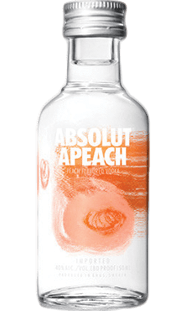 Vodka Absolut Peach Miniatura Pack 12 Unidades 6cl