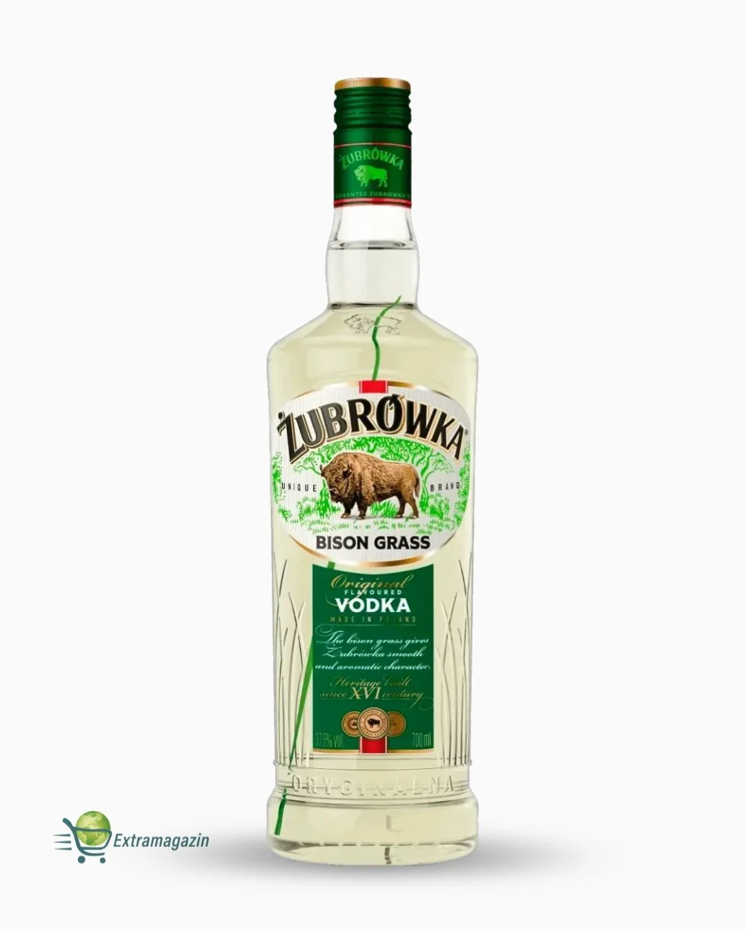 Vodka "BISON GRASS" Original 37,5% vol. 12x700 ml ZUBROWKA