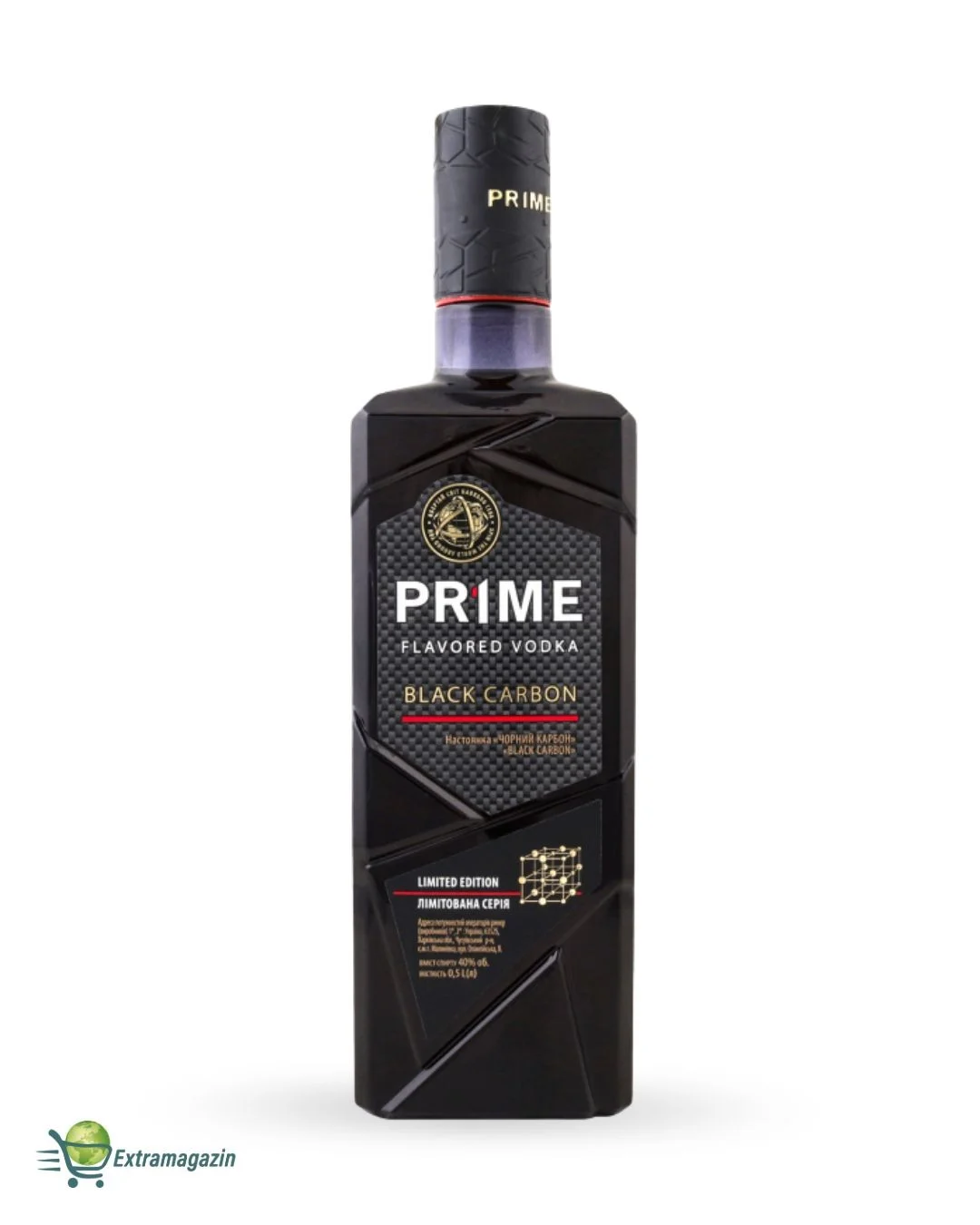 Vodka "PRIME BLACK CARBON" 40% vol. 15x500 ml