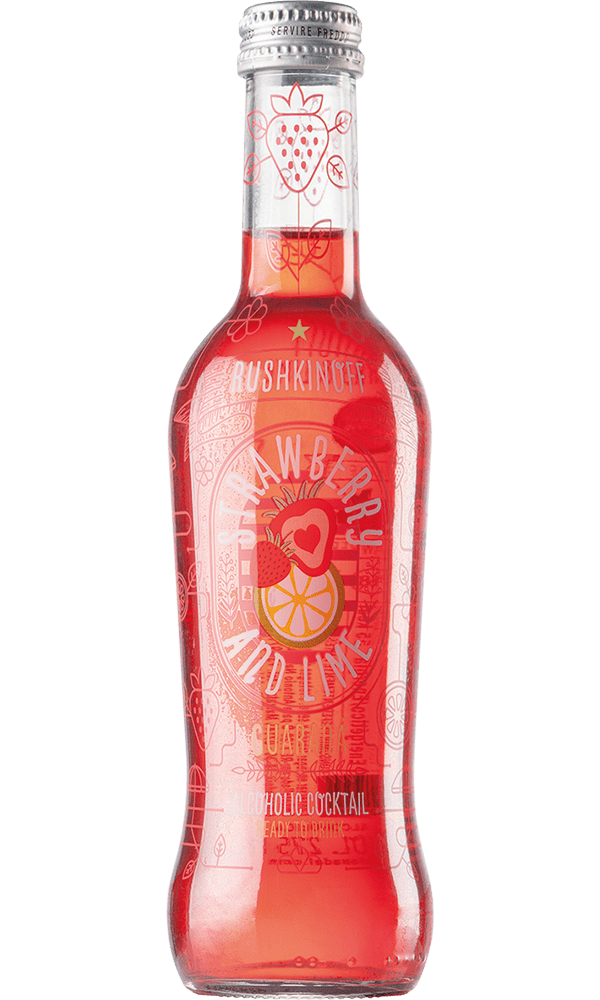 Vodka Rushkinoff Fresa Lima 27cl Caja 24uds