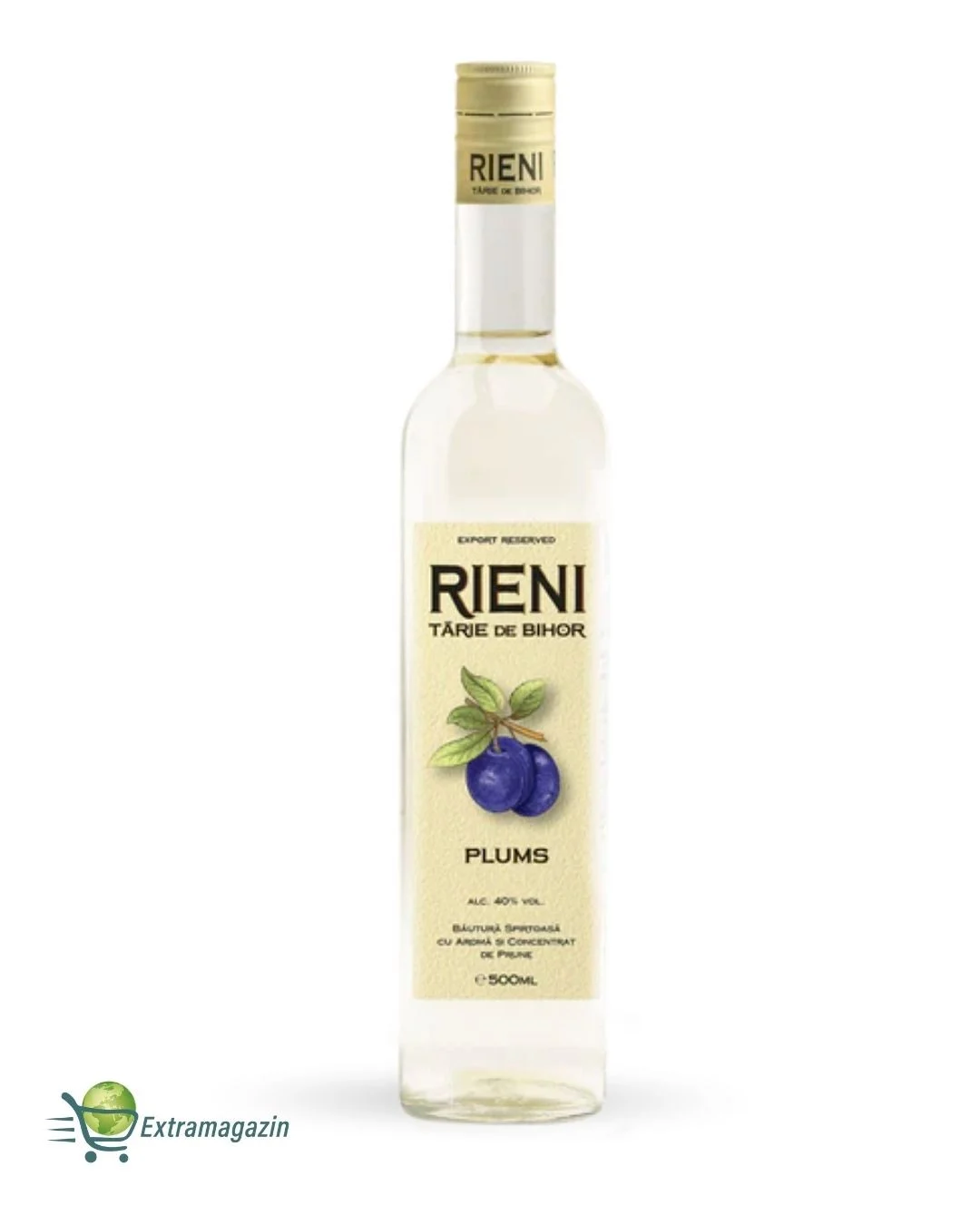 Vodka "TARIE BIHOR" ciruela 40% vol. 500 ml RIENI