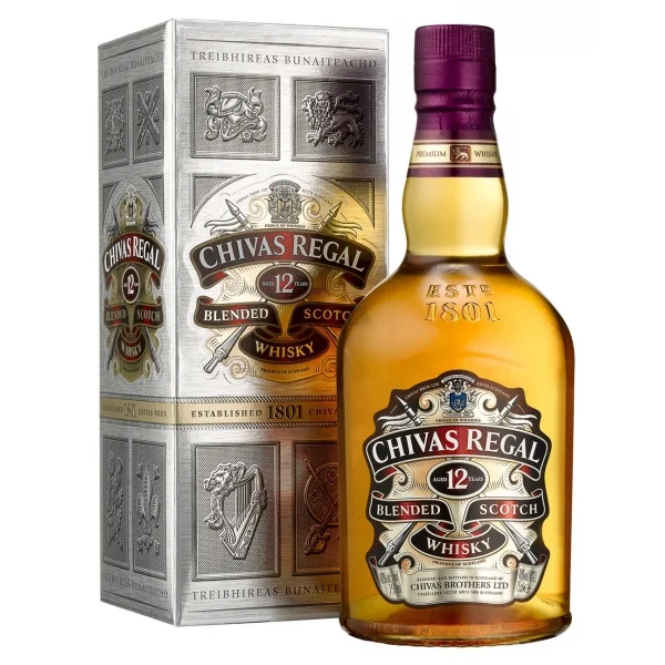 Whisky chivas regal 12 años 50 centilitros