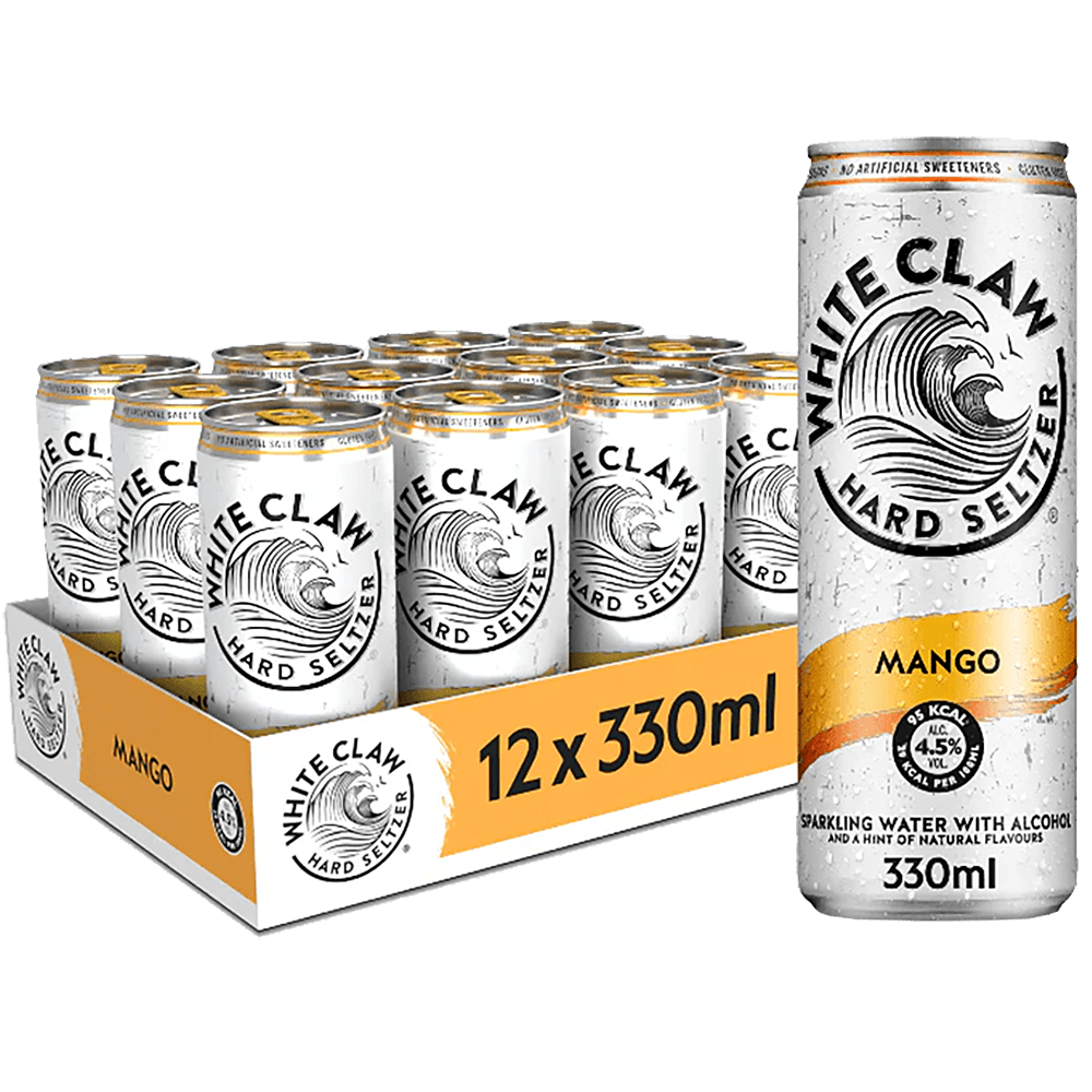 White Claw Hard Seltzer Mango 33cl. C-12 Latas