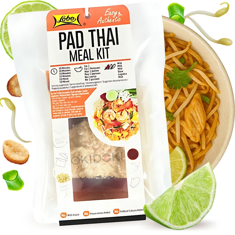 Wolf All-in-One Cooking Kit Pad Thai Noodles 2 Servings (Vegetarian) 200g