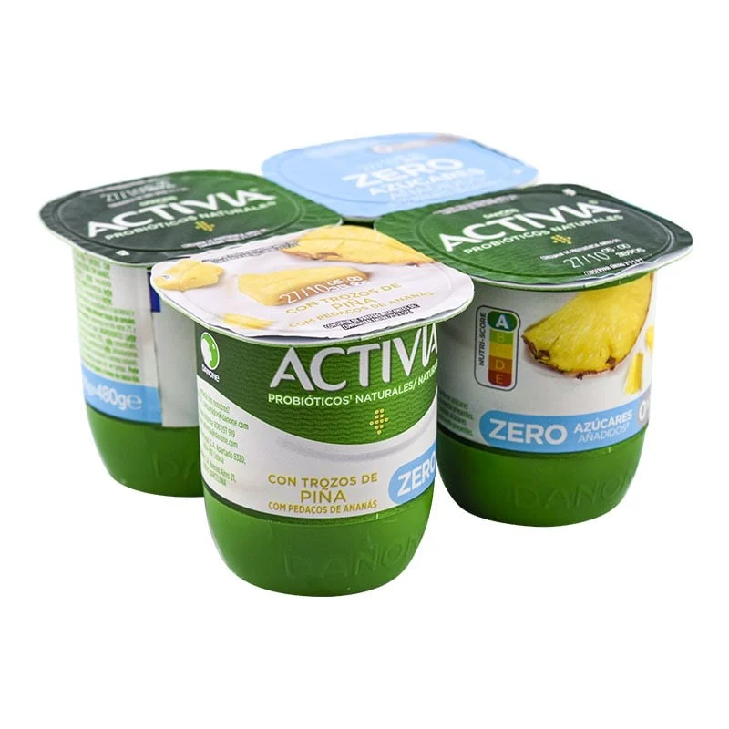 Yogur Activia con piña 0% 4x120 g