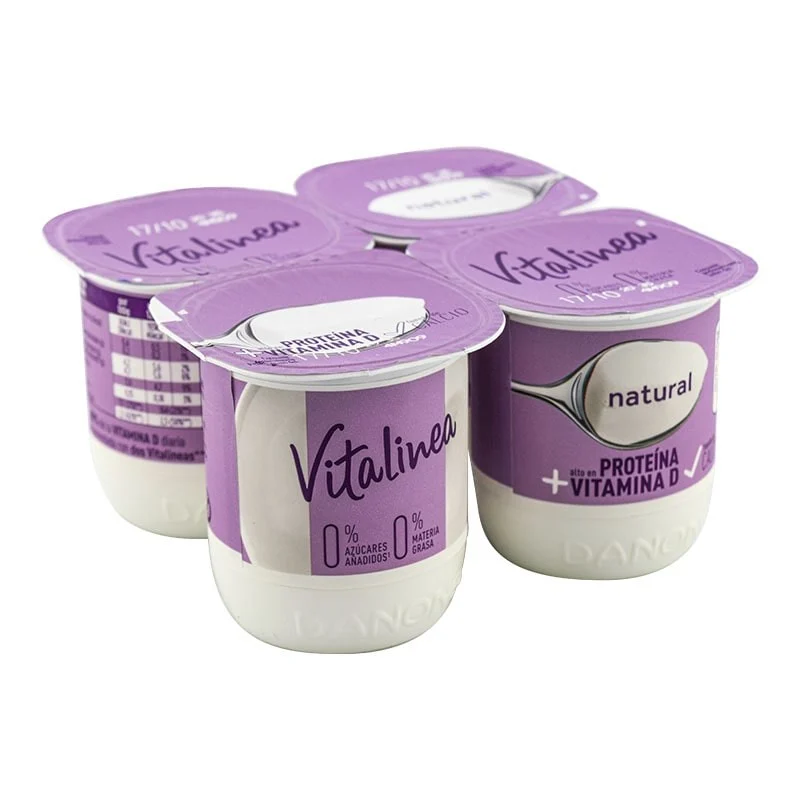 Yogur Danone Vitalinea 0% natural 4x120 g