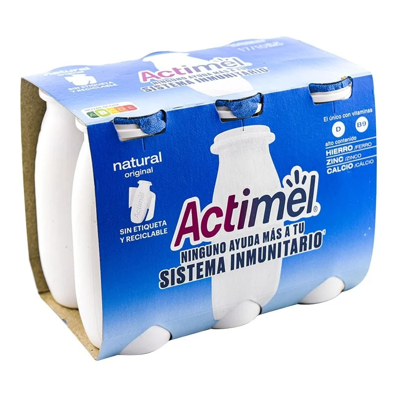Yogur L.Casei líquido natural Actimel 6x94 ml