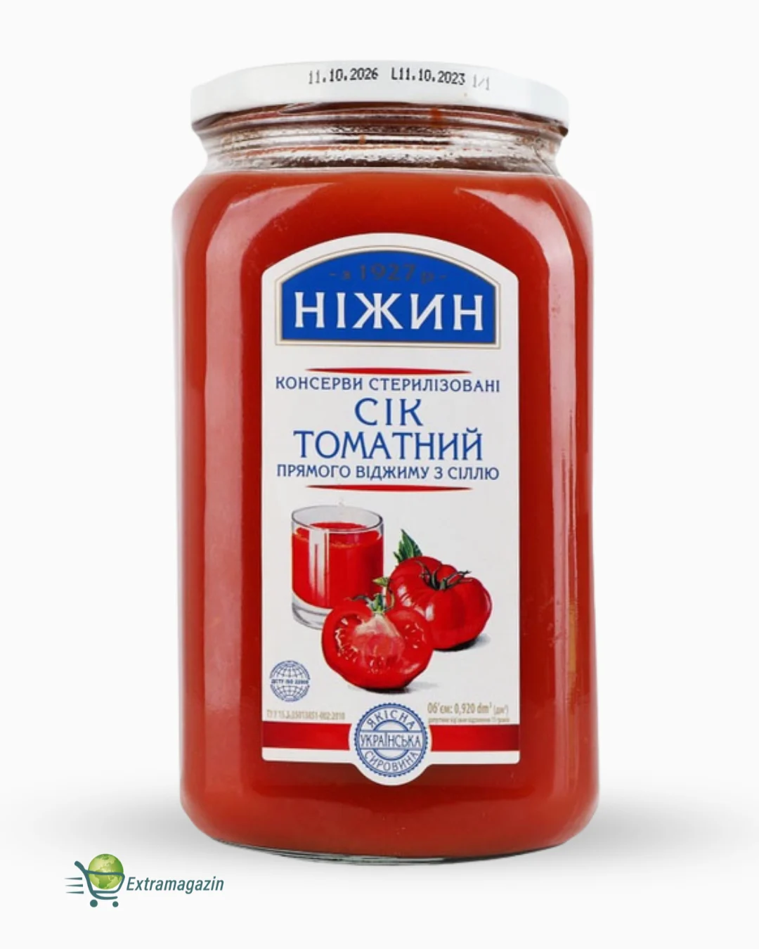 Zumo de tomate directamente exprimido con sal 12x920 ml NIZHIN